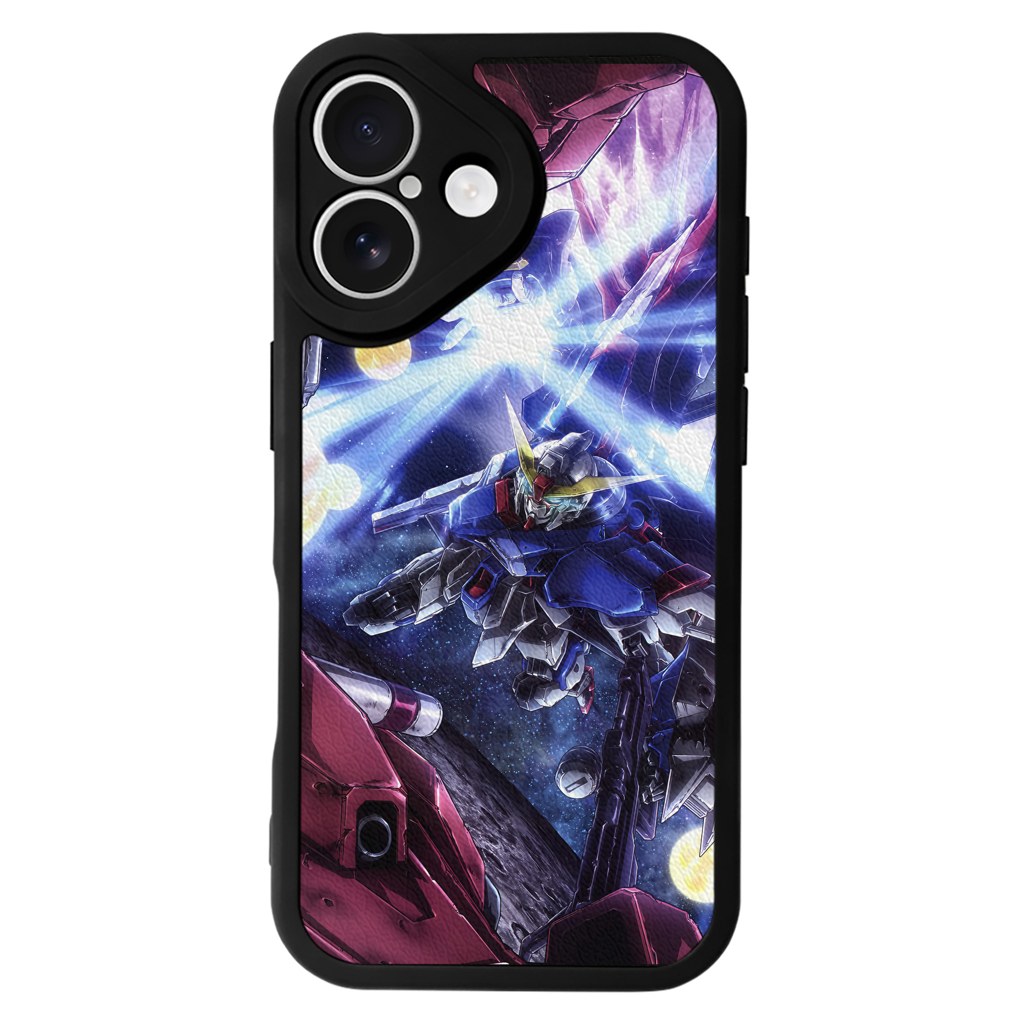 （画像用） 機動戦士ガンダム Mobile Suit Gundam 【iPhone 16シリーズ対応】シリコンスマホケース（レザー調） 材質：シリコン